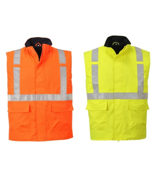 S776 Bizflame Rain Hi-Viz Antistatic FR Bodywarmer